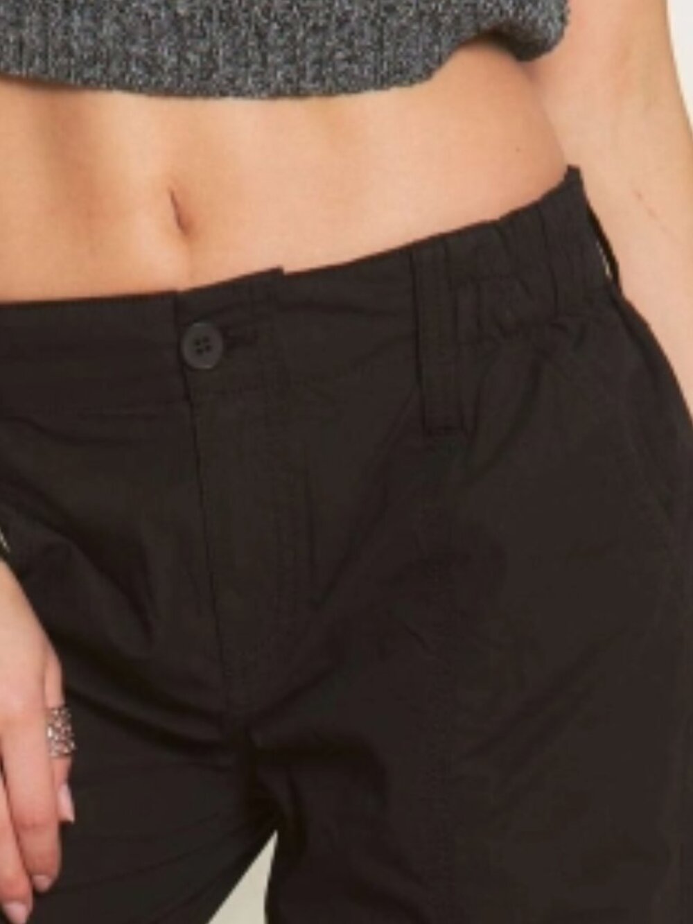 NWT Parachute-Inspire Wide Leg Cargo 90s Pants Lightweight Cotton Baggy Utility - Picture 6 of 12